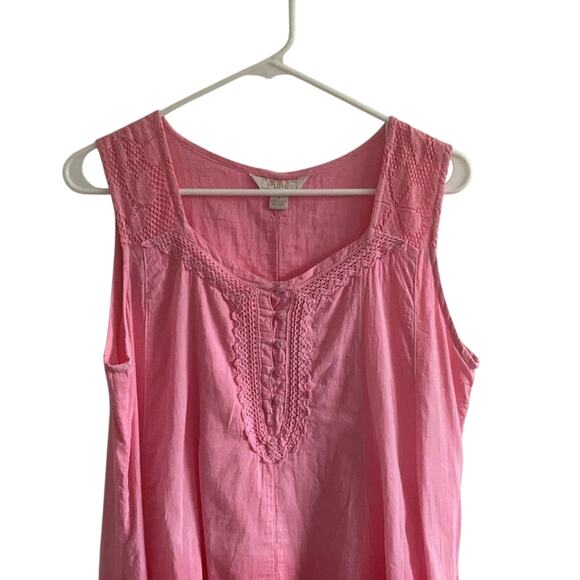 Pure Hem Ombre Embroidered Pink Midi Dress - Picture 3 of 9